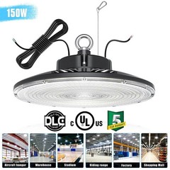 150W UFO LED High Bay Light Dimmable Commercial Warehouse Shop Light 5000K