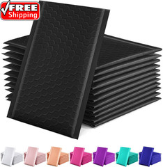 Black Bubble Mailers 4X8 Inches 50 Pack, Usable Size 4X7″ Bubble Envelopes for S