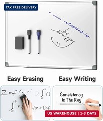 Magnetic White Board Hanging 18″ x 12″ for Wall, Small Dry Erase Board for Kids,