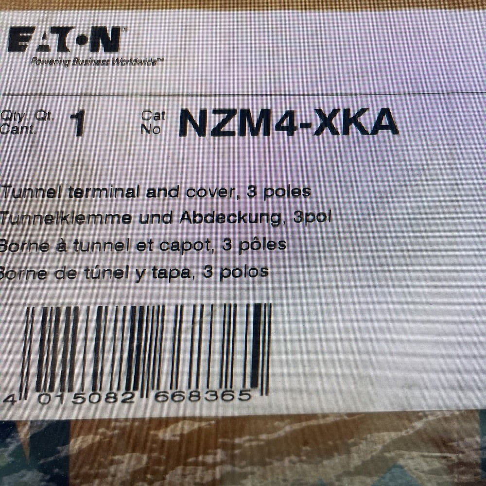 EATON. NZM4-XKA. TUNNEL. TER FOR NZM4 BREAKER ATLANTA GA US STOCK