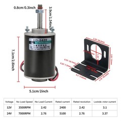High Torque DC Motor 12 V/24 V Permanent Magnet Motor Mini DC Motor DIY Gener