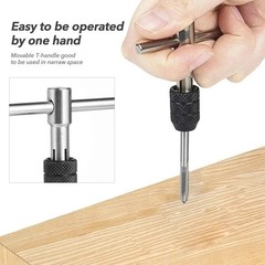 T-Handle Tap Wrench Set (M3-M8) – Adjustable Hand Tapping Tool for Threading