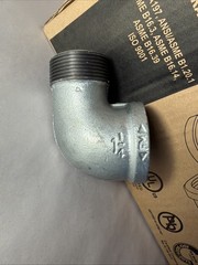 Lot of 20 Ward 1-1/4″ Galvanized Malleable Iron 90 Degree Street Elbow Fitting