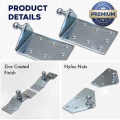Hatchlift Mounting Brackets – Adjustable Shock Mount Kit with Ball Studs, Nyl…