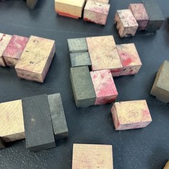 Large Lot of 42 Vintage Wood Letterpress Type Printers Blocks Mixed Numbers $ #3