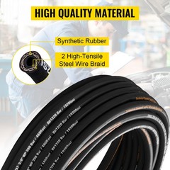 Uimoso Hydraulic Hose, 100 ft Coiled Hose, High-Pressure 5000 PSI Bulk Hose