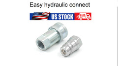 1/2″ NPT Thread 1/2 Flat Face Hydraulic Quick Coupler Set Bobcat Skid Steer TL23