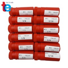 12 Pc #3 Morse Taper Collet Set 1/8″ – 3/4″ 3MT MT3 3/16 1/4 3/8 1/2 5/8 Chuck