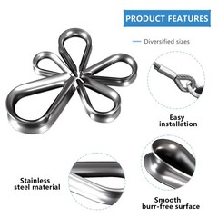 RABECH M5 3/16 Inch Wire Rope Thimble 3/16″ Stainless Steel Thimbles for Wire…