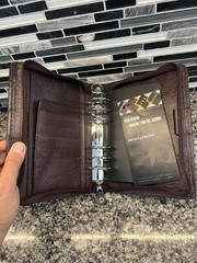 Franklin Covey Americana 6 Ring Full Zip Planner Leather Mahogany/Brown