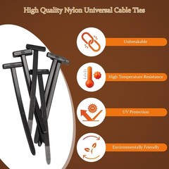 Nylon Universal Cable Tie Buckle Heavy Duty Self-Locking Free Ship 100pcs