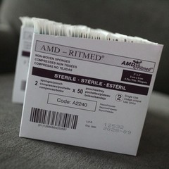 AMD RITMED Nonstick Gauze Dressing Pads, 4-Ply 2×2 Inch (400 sponges ) Sterile