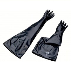 HONEYWELL North 8B3032A/10H Glove-Box 30 Mil Butyl Neoprene Gloves Black 10 1/2