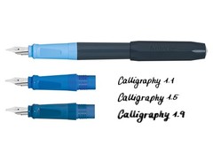 Kaweco PERKEO Calligraphy Fountain Pen Set Blue I 1 Count (Pack of 1), blue