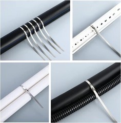 Metal Zip Ties 304 Stainless Steel Heavy Duty Cable 198-400lb 8″ 12″ 18 24″ 3TL