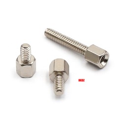 4#-40*5 Copper Nickel Plated Hex Standoff Spacer Screws Pillar PC Computer Bolts