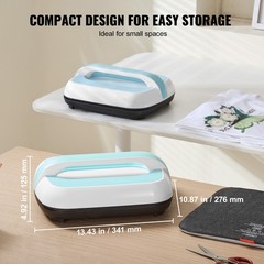 Heat Press Machine 12 x 10 in Portable Heat Transfer Machine Blue+White