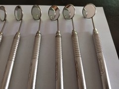 Lot of 10 Pcs Hu-Friedy MH6 Dental Mouth Mirrors Steel Handles Same as Picture