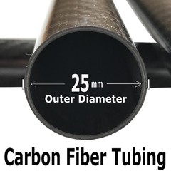 (1) KARBXON – Carbon Fiber Tube – Black – 25mm X 23mm X 1000mm – Hollow Carbo…