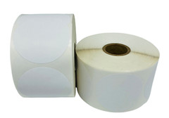 2.5″ Round Direct Thermal Printer Labels 500 Per Roll 1″ Core 1 Roll