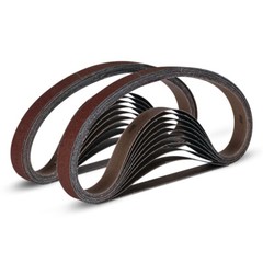 3/8″ x 13″ (10mm x 330mm) 120 Grit Aluminum Oxide File Sanding Belts – 20 PACK