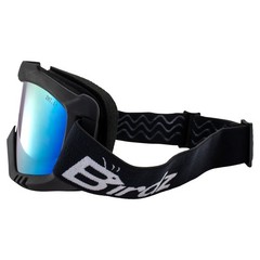 Birdz Eyewear Skylark Motorcycle Goggles Face Mask Black Frames Red Mirror Lens