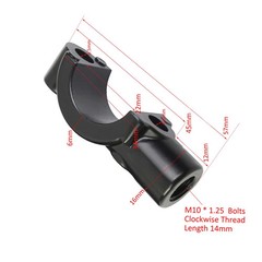 Universal 7/8″ 22mm Lever Mirror Holder Brake/Clutch Master Cylinder Clamp