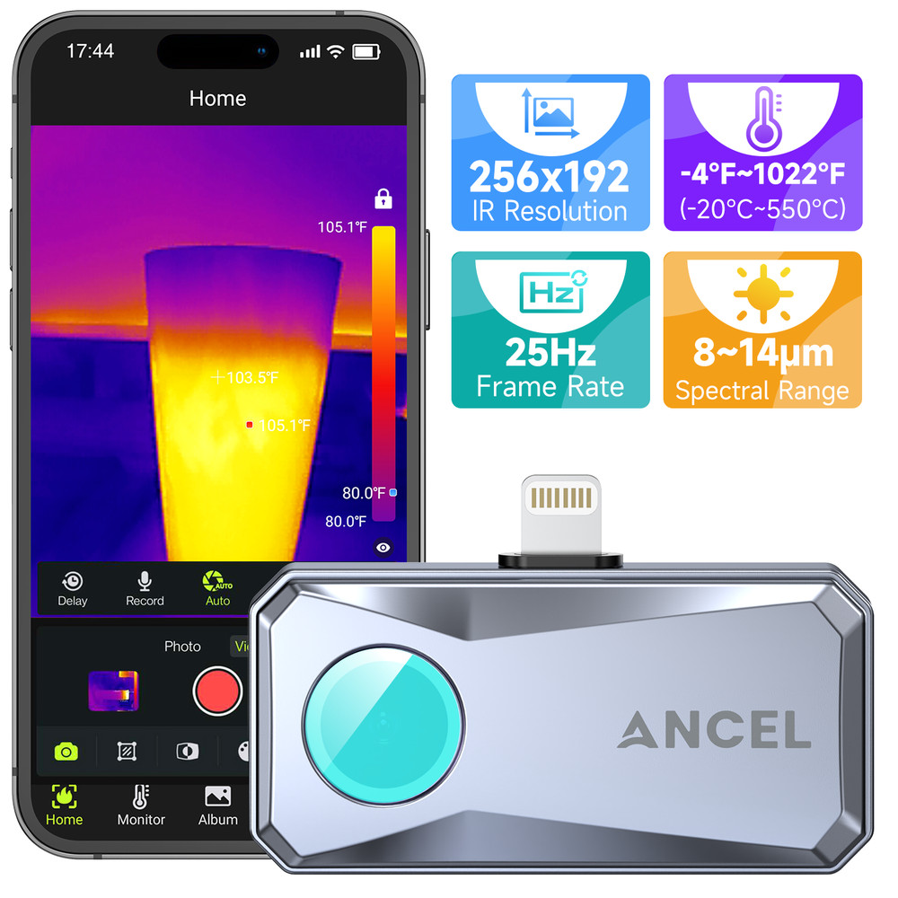 ANCEL IR101 Infrared Thermal Imaging Camera IR Imager for IOS Mobile Phone New