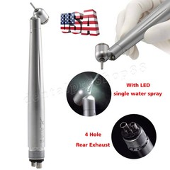 LED Dental Surgical Handpiece 45° Angle 4 Hole Midwest Rear Exhaust Impact Air