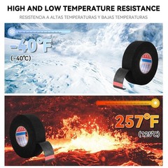2 Rolls 50Ft Automotive Wire Harness Cloth Tape Heat Resistant Noise Dampening