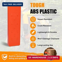 10″ Felling Wedges with Spikes, Orange ABS Plastic Tree Felling Wedges | Spiked