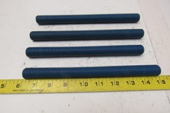 3/4″-10X 9″ Blue Teflon Steel Threaded Rod Stud Lot of 4