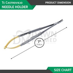 5 TC Castroviejo Micro Surgery STR + CVD Scissors Needle Holder Forceps German G