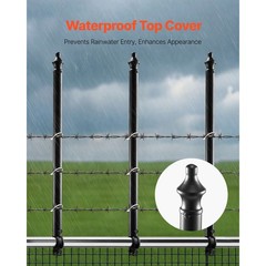 9Pack 27.4 in Galvanized Steel Chain Link Fence Extender for 1.3″-1.5″ Top Rail