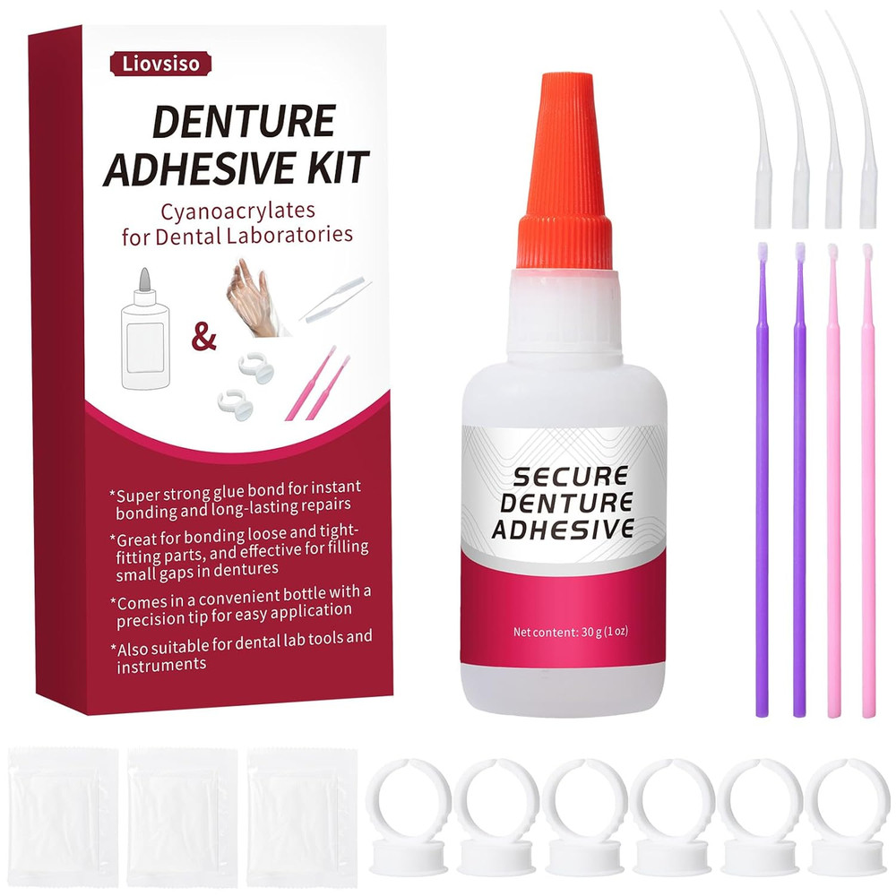 1 oz Professional Dental Glue – Instant Adhesive for Denture Repairs and Gaps