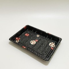 ST-5-015 Blue/Black/Sakura PET Sushi Trays with Lids 8.43″*5.24″*1.3″ in