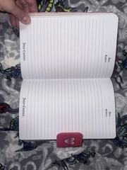 Juicy Couture Pink Illustrated Lined Journal w/ Heart Pen, 280 Pages