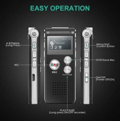 32G Paranormal Ghost Hunting Equipment Digital EVP Voice Activated Recorder Grey