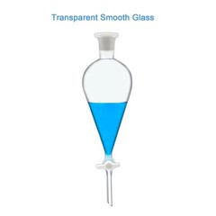 FSLAB 500ML Separatory Funnel – Borosilicate Glass, Heavy Wall, PTFE Stopcock