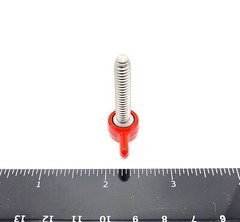 1/4″-20 x 1 1/4″ Thumb Screw T Bolts with Red Butterfly Tee Wing Knob 4 Pack