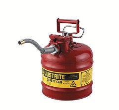 NEW Justɾite 7220120 Type II Safety Can 2-Gallon with 5/8″ Flexible Spout Red