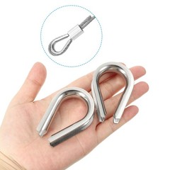 12mm 1/2″ Wire Rope Thimble 2Pcs Cable Thimbles 304 Stainless Steel for Boat