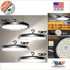 6500K UFO LED Garage Shop Lights – 320W Industrial Lighting w/ 5-