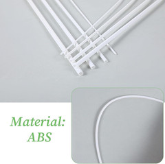 25 Pcs ABS Plastic round Tubes 5 Sizes ABS White Bars Rod Hollow 2Mm 3Mm 4Mm 5Mm