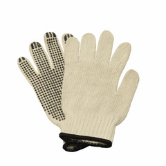 240 Pairs, PVC Single Dot Gloves Large Tan, Black Knitted Cotton, PVC