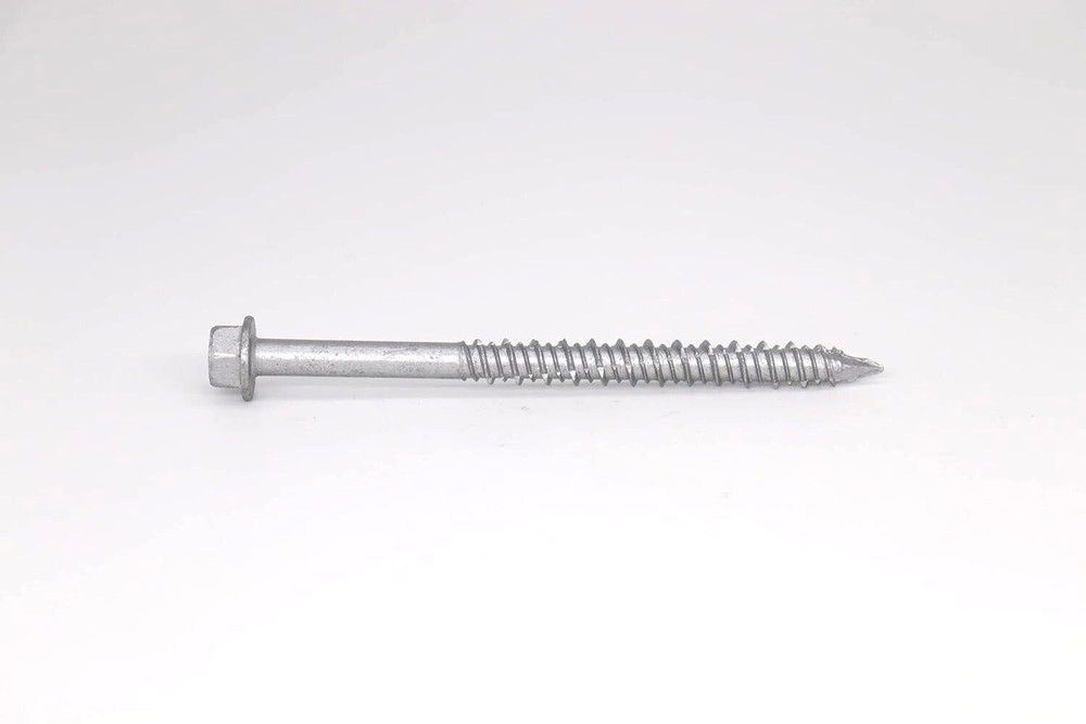HLAFIX Anti-Rust Silver Ruspert Coating Concrete Screw 1/4”x3-1/4”, Hex Head