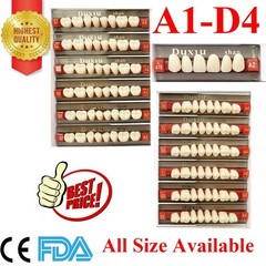 Dental Acrylic Denture Resin Teeth Upper Lower Full Set Shade A1/A2/A3 3/8/16 SM