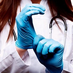 100 4mil NITRILE Disposable Blue Medical Exam Gloves Latex Powder Free S M L XL