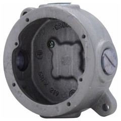 Crouse-Hinds GRFX329, Rigid Conduit Outlet Box, 2 1/16 Dpt 1 Surface Lugs, 1 PC