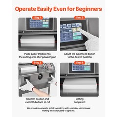 Uimoso Electric Paper Cutter Heavy Duty Metal Programmable Cutting Machine